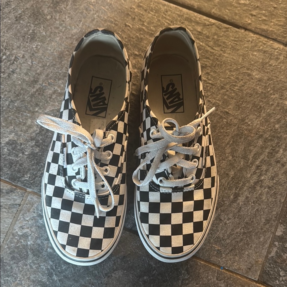 Vans Black and White Checkerboard Shoes
